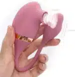 Intimagic Vibrerend Ei en Luchtdruk Vibrator Pink hand