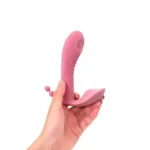 Remote G spot Vibrator Pink hand